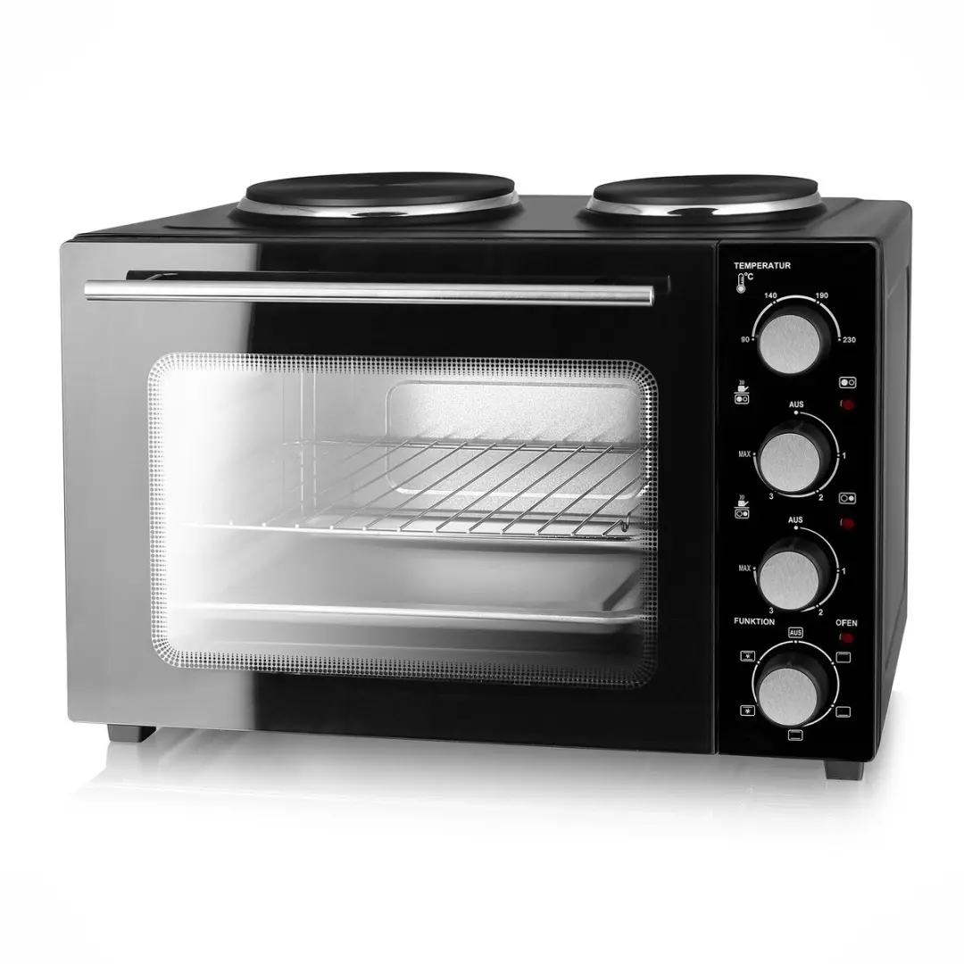 Emerio MO-125236.4 Mini-oven 32L - 2 Kookplaten - Zwart