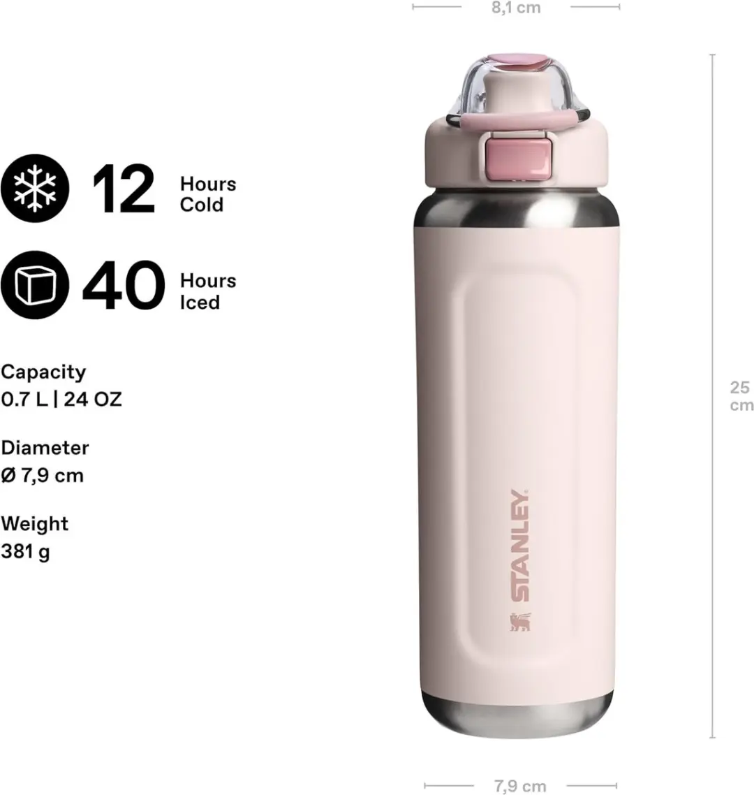 Stanley Twist Flip 2.0 Waterfles 0.7L - Rose Quartz - afbeelding 6 van 6