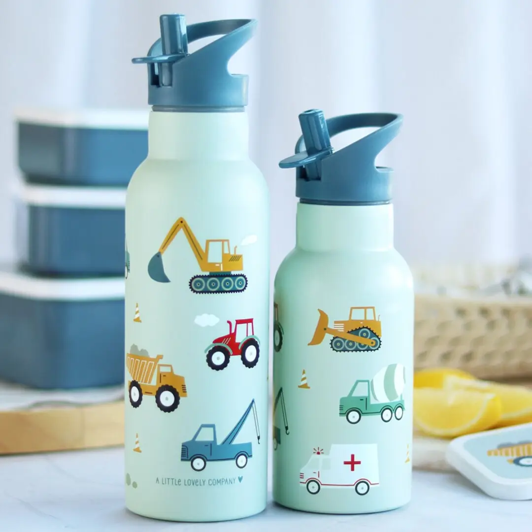 A Little Lovely Company XL Dubbelwandige RVS Drinkfles - Voertuigen - afbeelding 6 van 6