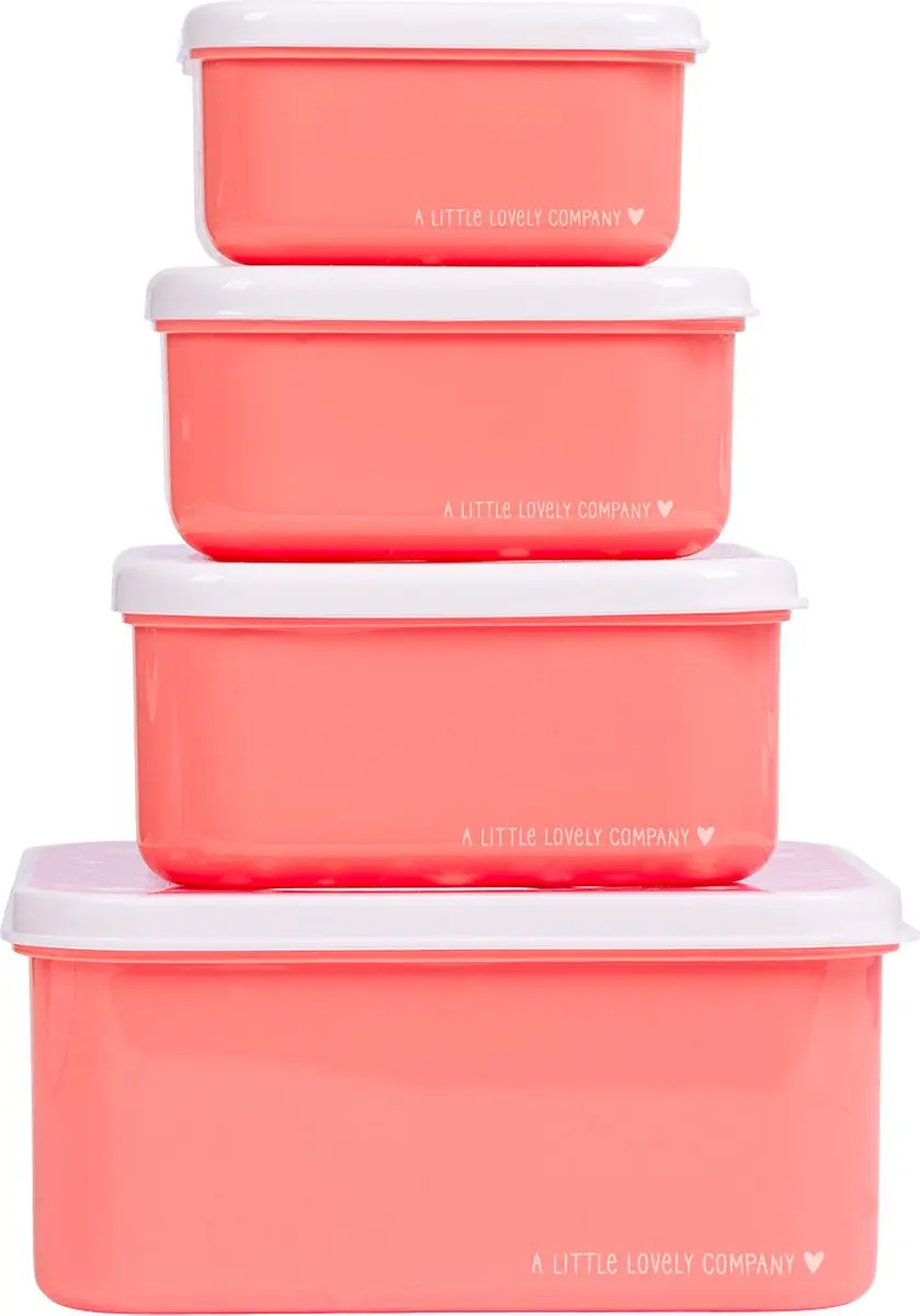 A Little Lovely Company Lunch & Snack Box Set 4-delig - Fun
