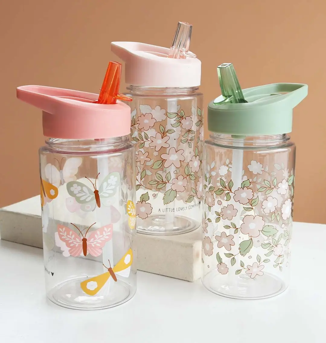 A Little Lovely Company Drinkfles Bloesems-Saliegroen DBBLSA45