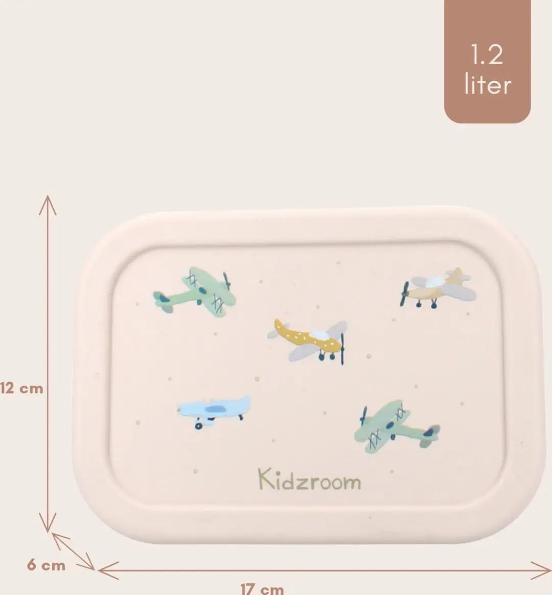Kidzroom Small Talk Lunchbox 1.2L - 6x17x12cm - Beige
