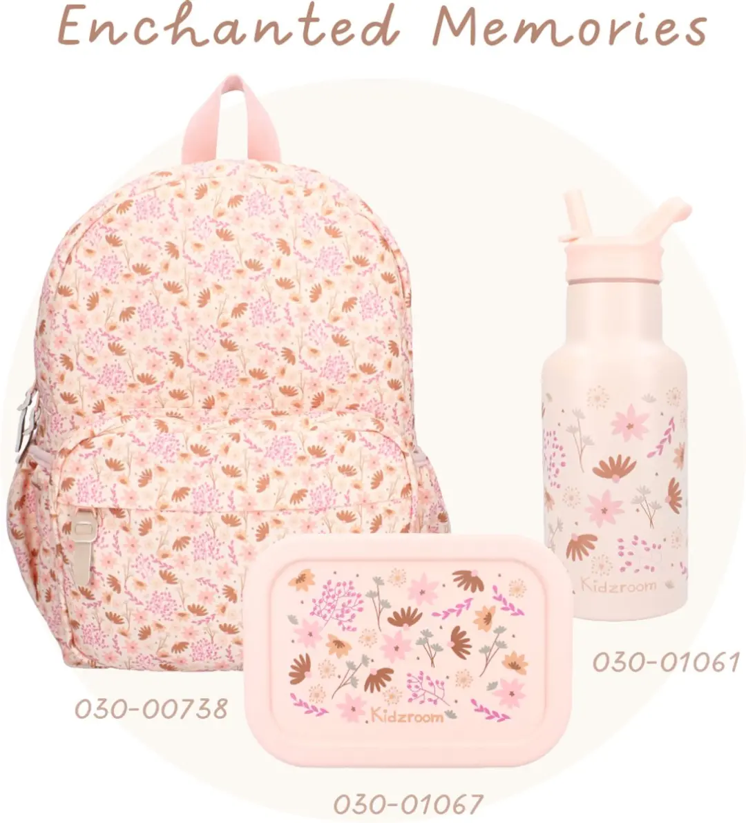 Kidzroom Enchanted Memories Schoolbeker & Drinkfles 350ml Roze
