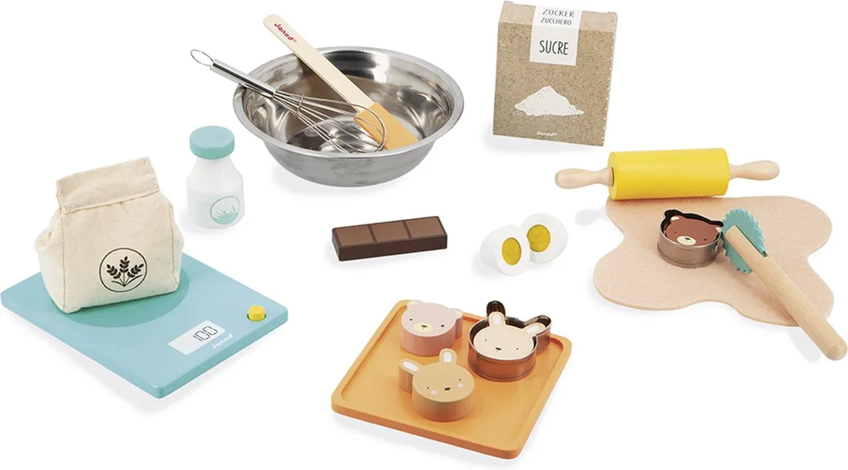 Janod In De Keuken Banketbakkerij Houten Accessoires Set - Multikleur