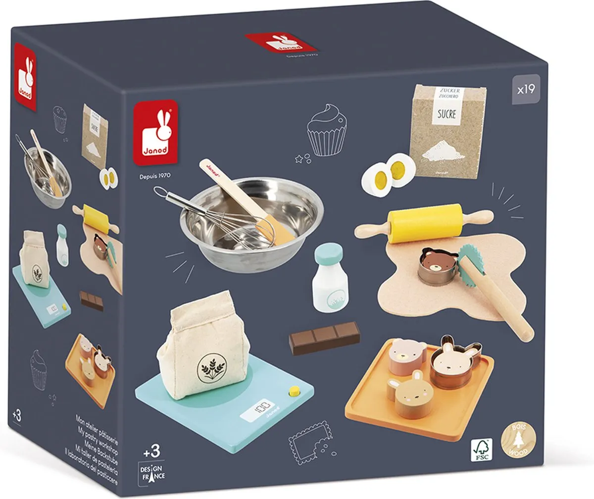 Janod In De Keuken Banketbakkerij Houten Accessoires Set - Multikleur