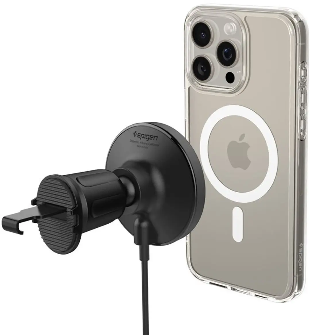 Spigen OneTap Pro 4 MagSafe Autohouder/Oplader - Zwart - afbeelding 2 van 6