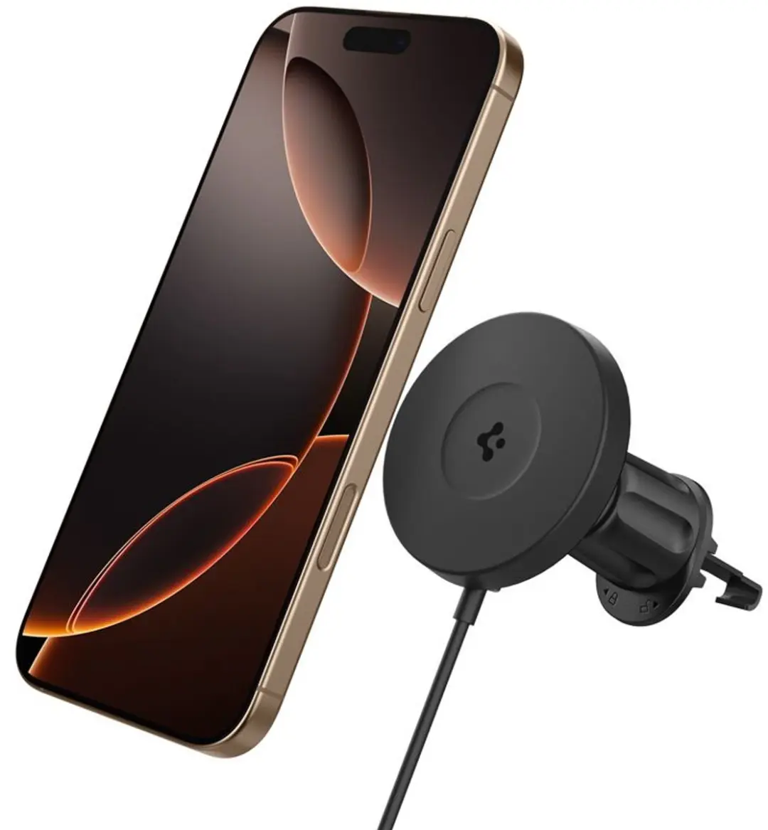 Spigen OneTap Pro 4 MagSafe Autohouder/Oplader - Zwart - afbeelding 5 van 6
