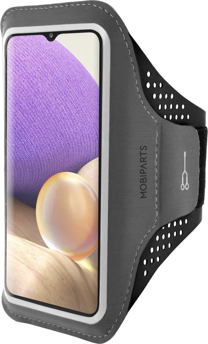 Mobiparts Sportarmband MP-113088 - Samsung Galaxy A32 5G - 5 Pasjes - Zwart