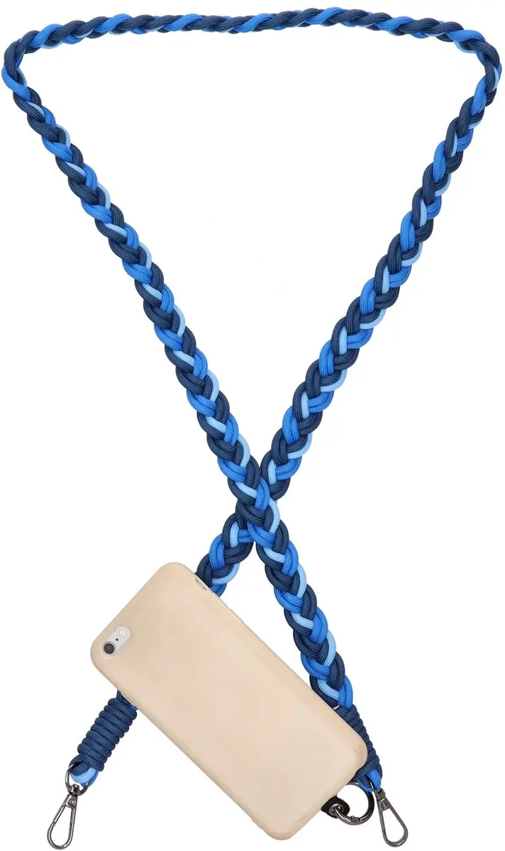 Beagles Fashion Gevlochten Telefoonkoord 24102 - Jeansblauw