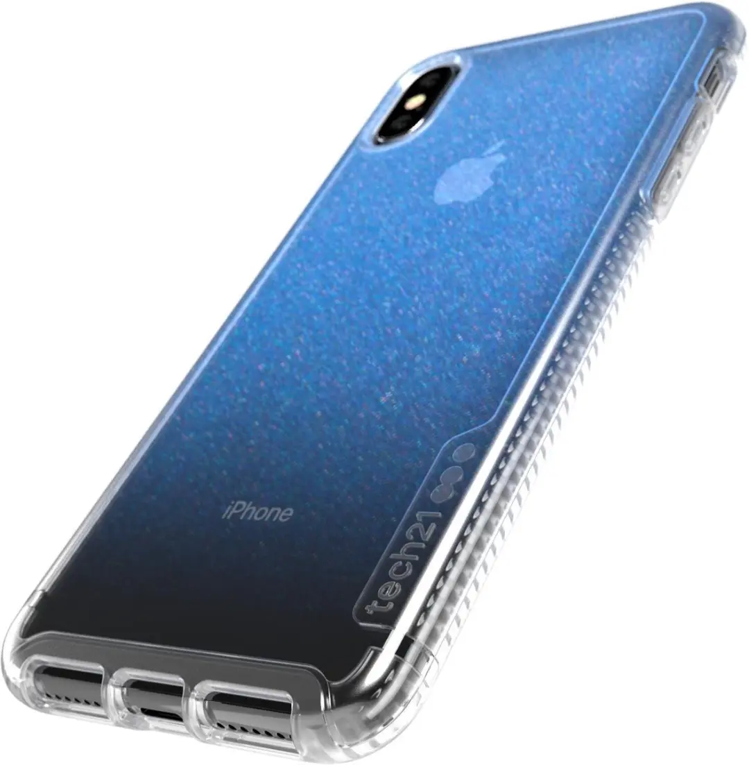 Tech21 Pure Shimmer Backcover iPhone Xs Max - Blauw T21-6557 - afbeelding 6 van 6