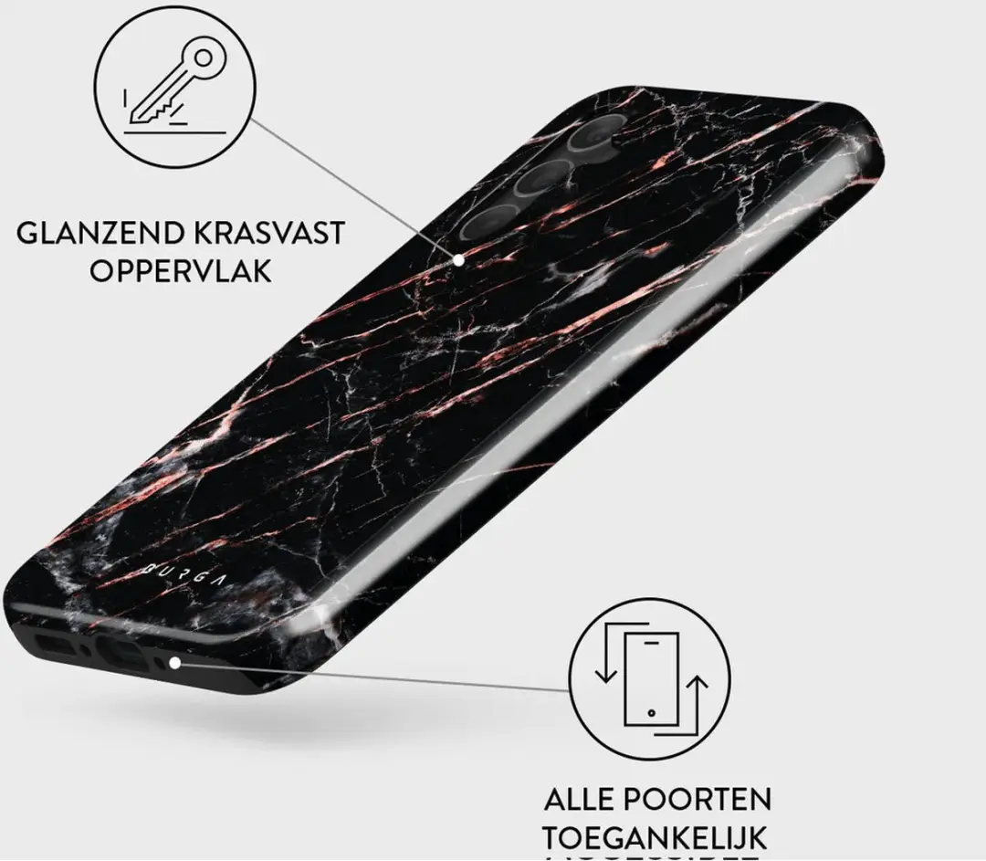 Burga Tough Case Samsung Galaxy A35 5G SA35_TH_MB_30 - Rose/Goud Marble