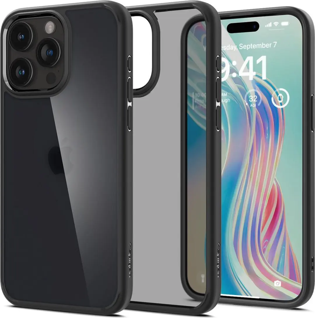 Spigen Ultra Hybrid iPhone 15 Pro Max Hoesje ACS06568 - Zwart