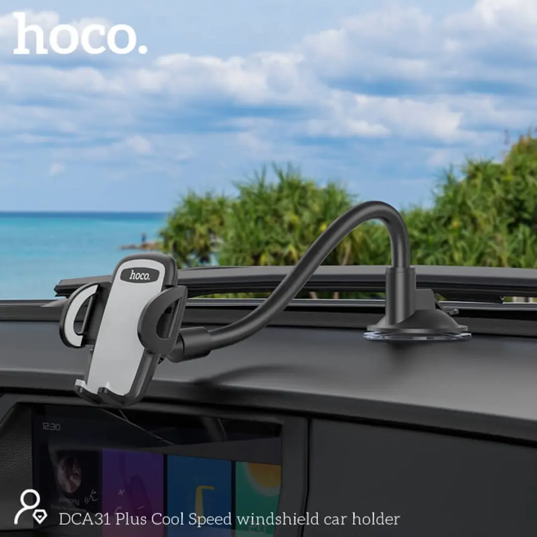 Hoco Pro Telefoonhouder Auto Voorruit DCA31 Plus - Universeel 7" - Zwart