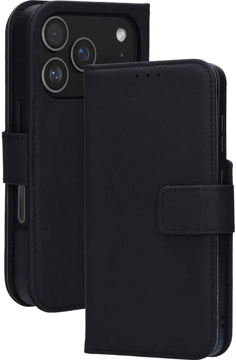 Mobiparts MP-130619 Hoesje iPhone 17 Pro - Wallet 2-in-1 - MagSafe - Zwart