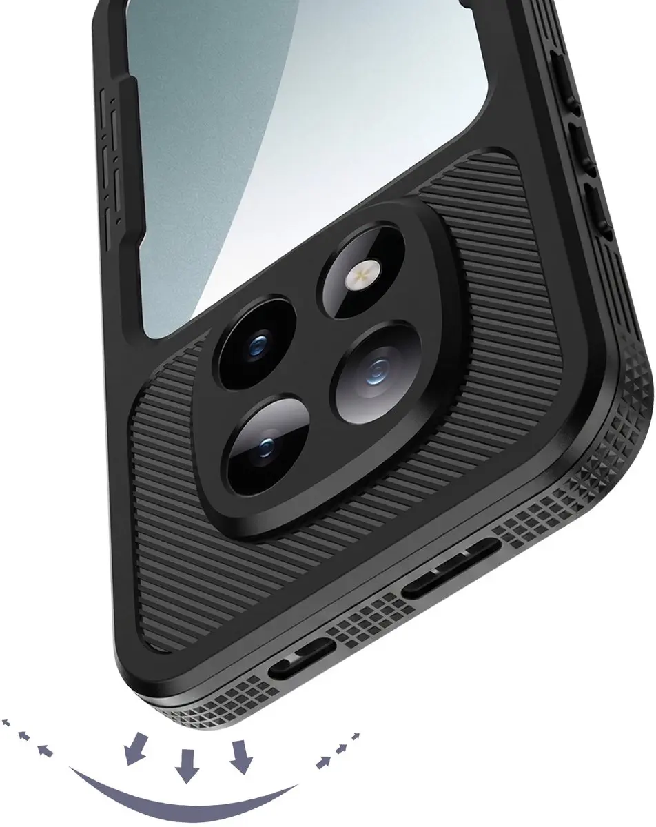 Redpepper Hoesje Redmi Note 15 Pro 5G - IP68 Waterdicht - Zwart