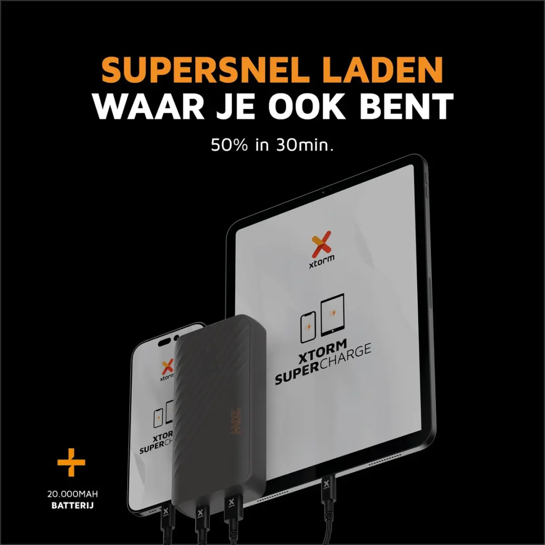 Xtorm SuperCharge PDXG2203FE PowerBank 20000mAh - 20W - 2x USB - Zwart