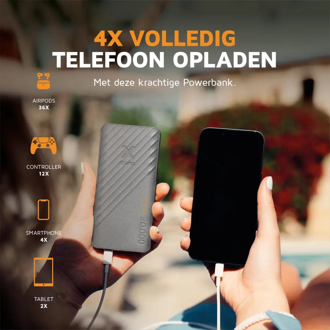 Xtorm SuperCharge PDXG2203FE PowerBank 20000mAh - 20W - 2x USB - Zwart