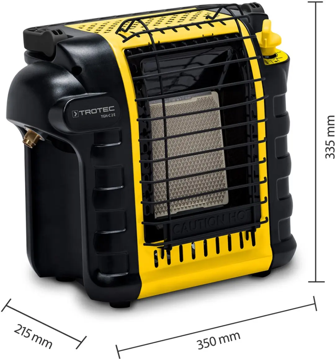 Trotec TGH-C 2 E Gaskachel 2600W - 2 standen - Zwart/Geel