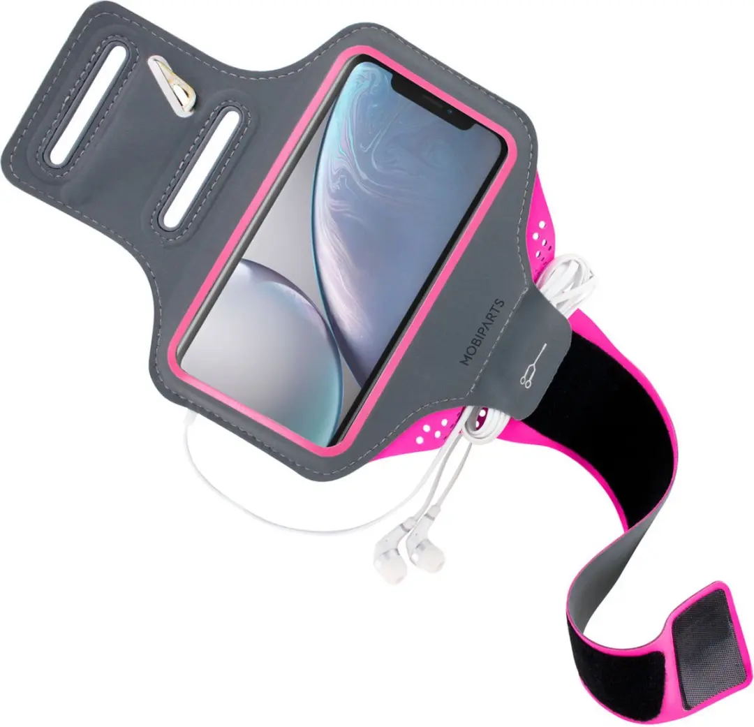 Mobiparts MP-84024 Hardlooparmband - iPhone XR - Roze