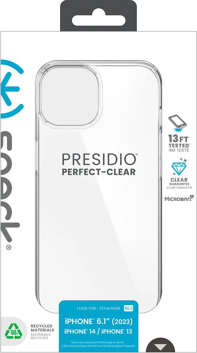 Speck Presidio Perfect Clear iPhone Hoesje - Transparant - 150440-5085