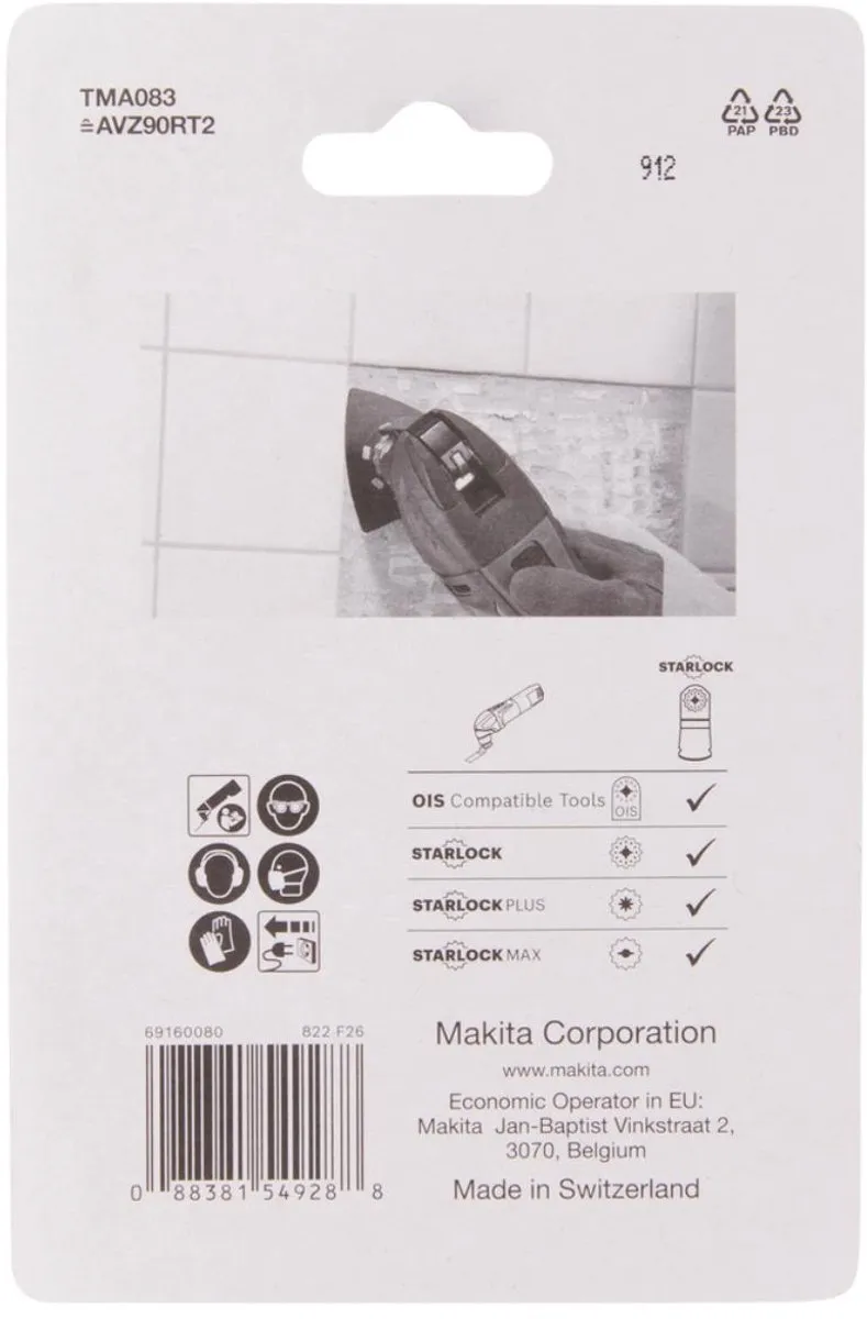 Makita HM Delta Plaat 90 TMA083 - Oscillerend Multitool - Hardmetaal/Hout