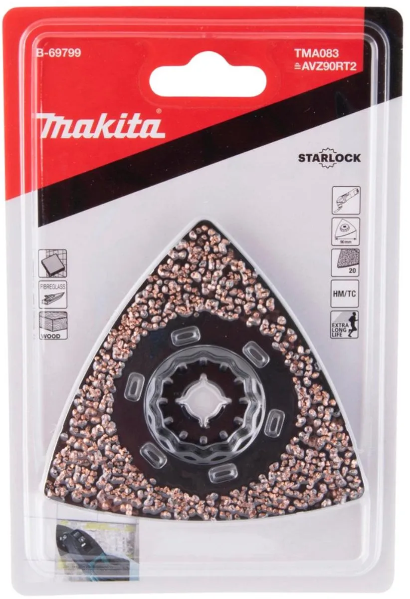 Makita HM Delta Plaat 90 TMA083 - Oscillerend Multitool - Hardmetaal/Hout