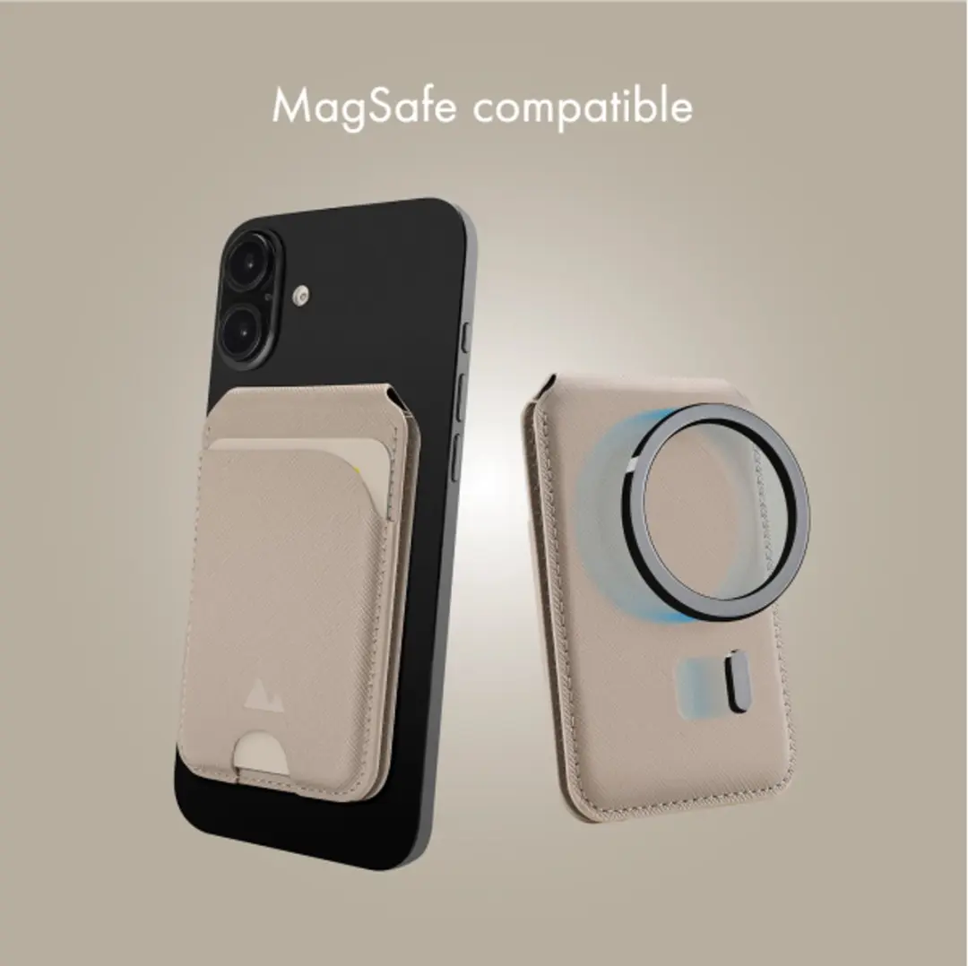 My Style Pasjeshouder 5 Pasjes - MagSafe Compatible - Warm Grey