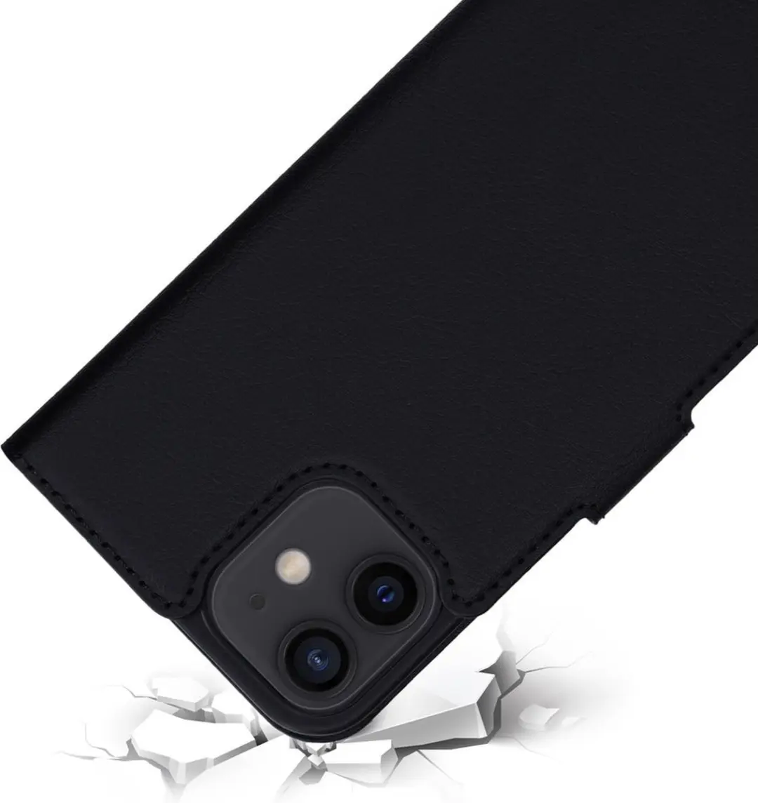 Mobiparts MP-108518 Wallethoesje iPhone 12/12 Pro - Eco Leer - Zwart