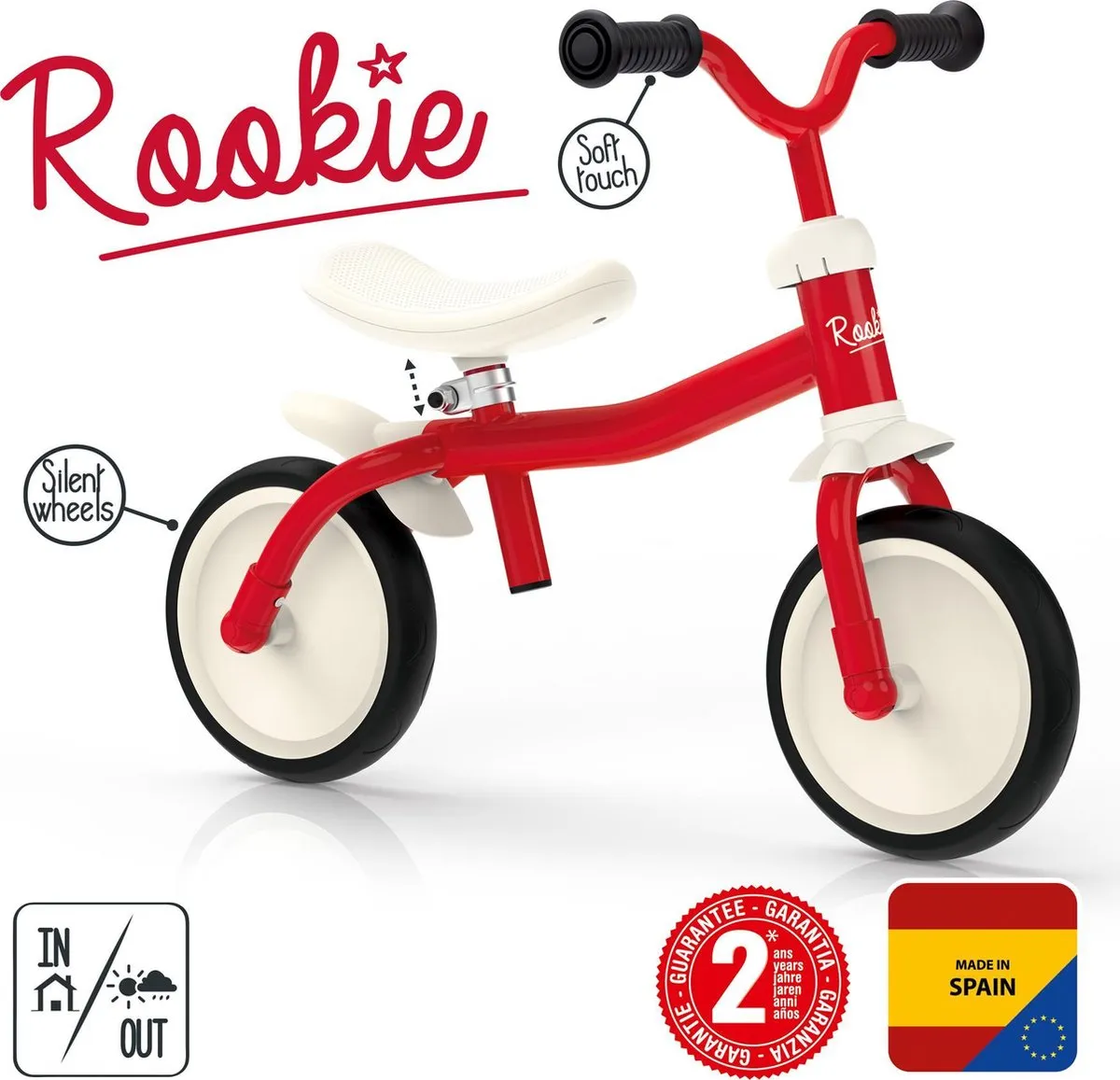 Smoby Rookie Balance Bike 10" - Rood