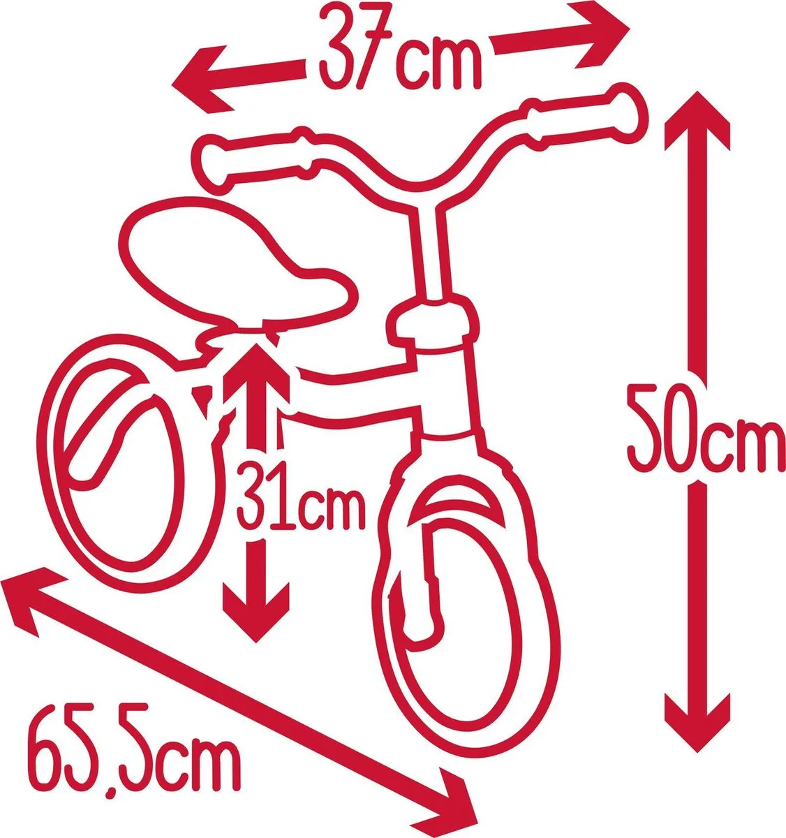 Smoby Rookie Balance Bike 10" - Rood