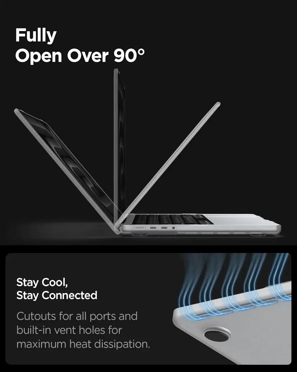 Spigen Air Skin Hoesje MacBook Pro 14" - Transparant