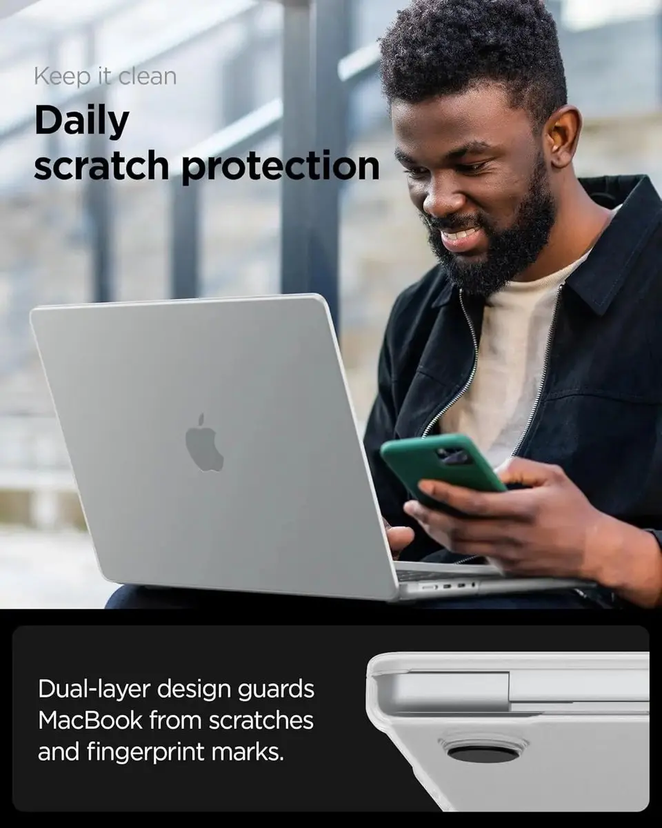 Spigen Air Skin Hoesje MacBook Pro 14" - Transparant