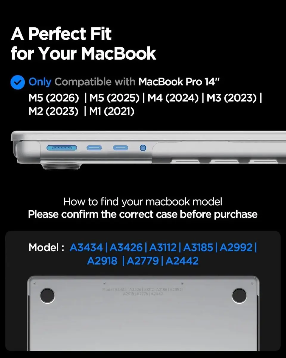Spigen Air Skin Hoesje MacBook Pro 14" - Transparant