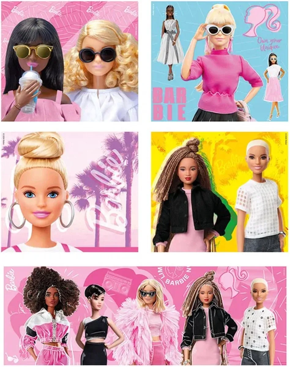 Clementoni Barbie Kinderpuzzel 297 Stuks - 10-in-1 Multicolor