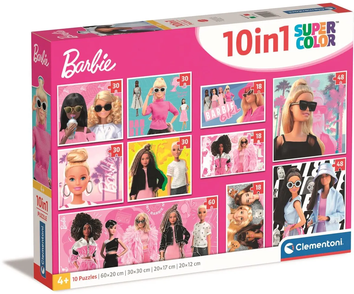 Clementoni Barbie Kinderpuzzel 297 Stuks - 10-in-1 Multicolor