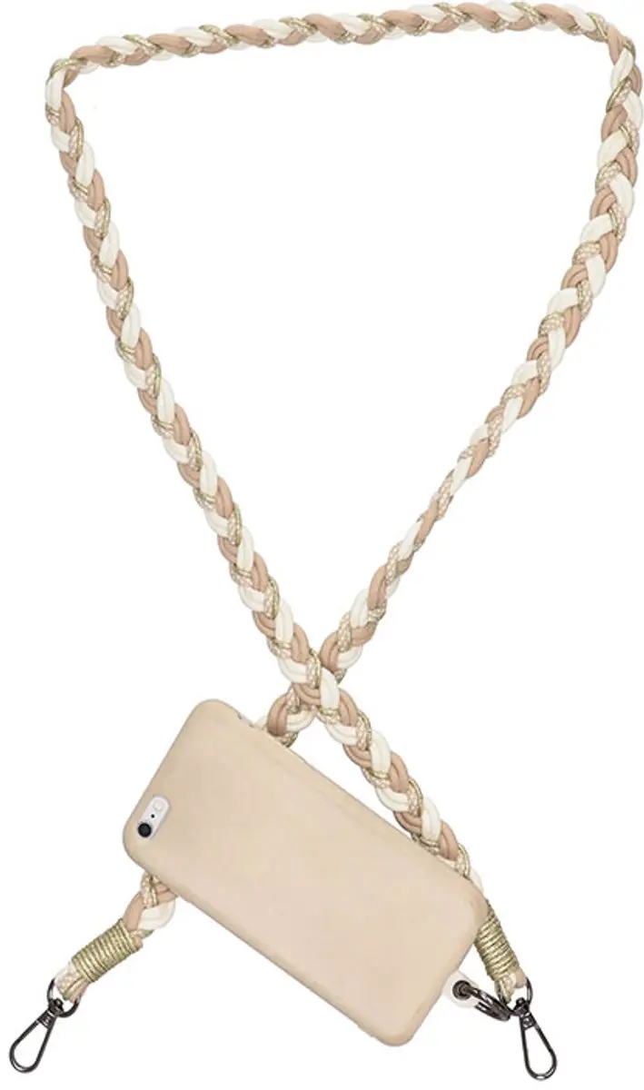 Beagles Gevlochten Telefoonkoord - Taupe