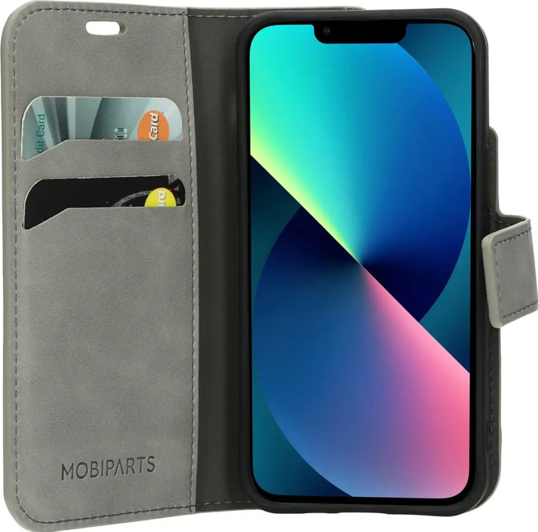 Mobiparts MP-121019 Hoesje iPhone 13 Mini - Wallet Grijs - afbeelding 6 van 6