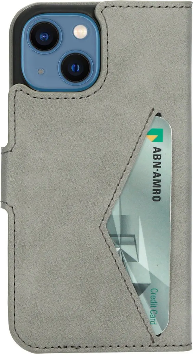 Mobiparts MP-121019 Hoesje iPhone 13 Mini - Wallet Grijs