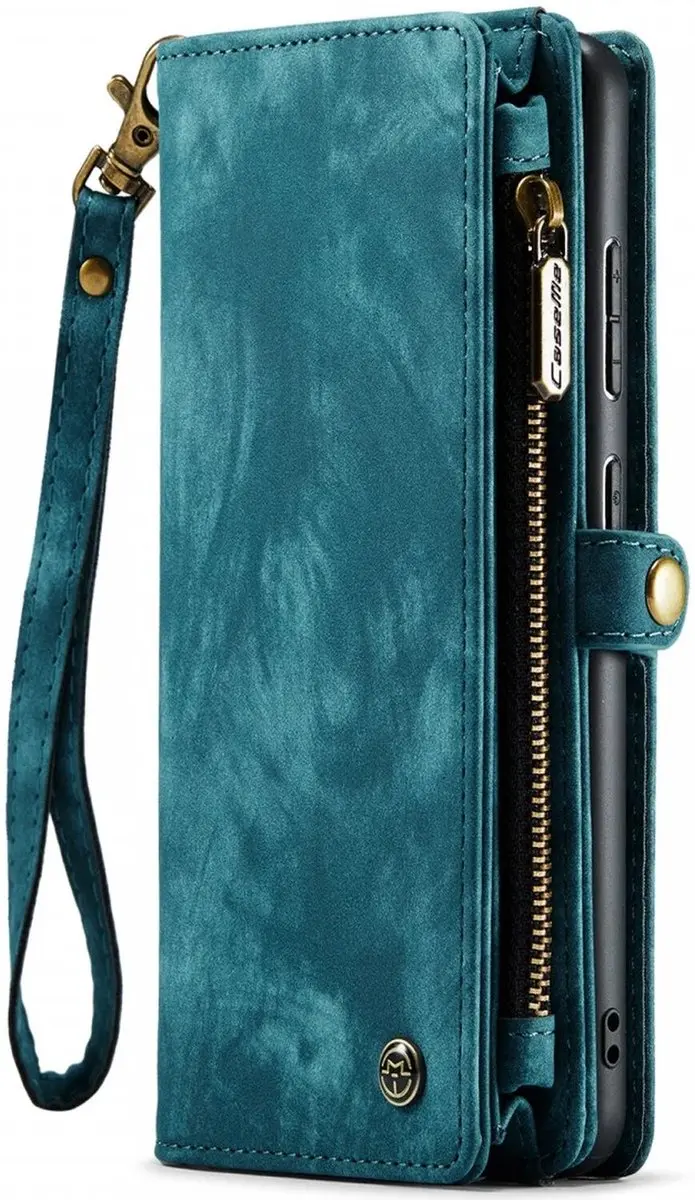Caseme 008 Book Case Samsung Galaxy S22 - 10 Pasjes - Groen