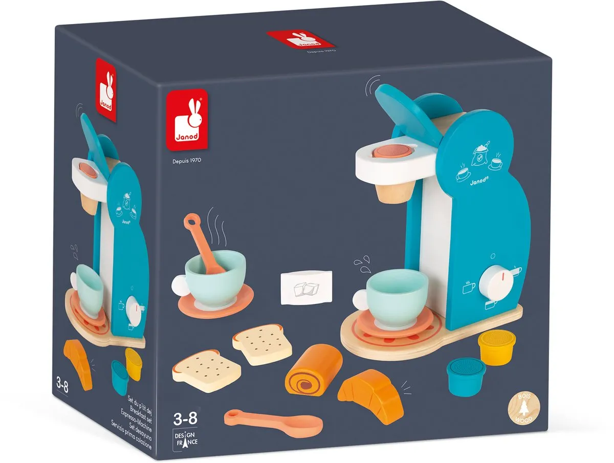 Janod In De Keuken Houten Ontbijtset - 14-delig - Multi
