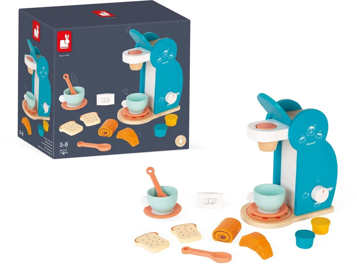 Janod In De Keuken Houten Ontbijtset - 14-delig - Multi