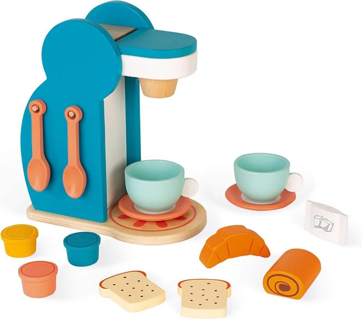 Janod In De Keuken Houten Ontbijtset - 14-delig - Multi