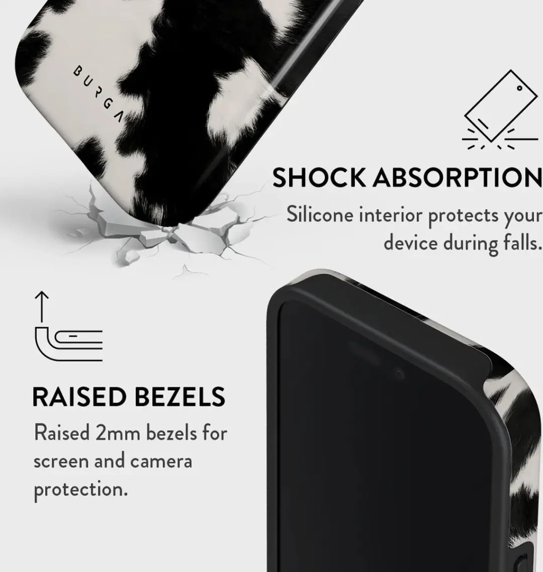 Burga Hoesje iPhone 16 Pro UN_03_IP16PRO_TH - Zwart/Wit