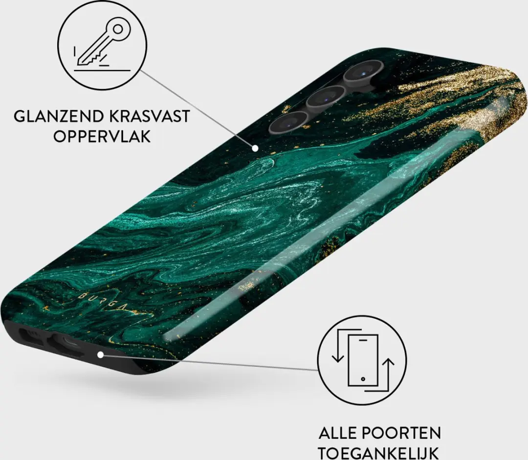 Burga Telefoonhoesje Samsung Galaxy S23 FE - Schokbestendig - Emerald Pool