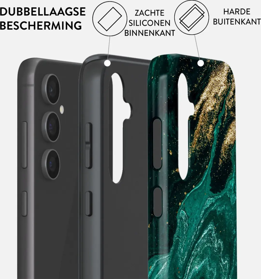 Burga Telefoonhoesje Samsung Galaxy S23 FE - Schokbestendig - Emerald Pool