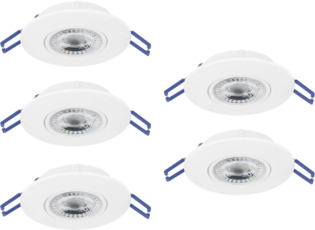 Eglo Zujar Inbouwspot LED Ø90mm - 5 Stuks - Wit