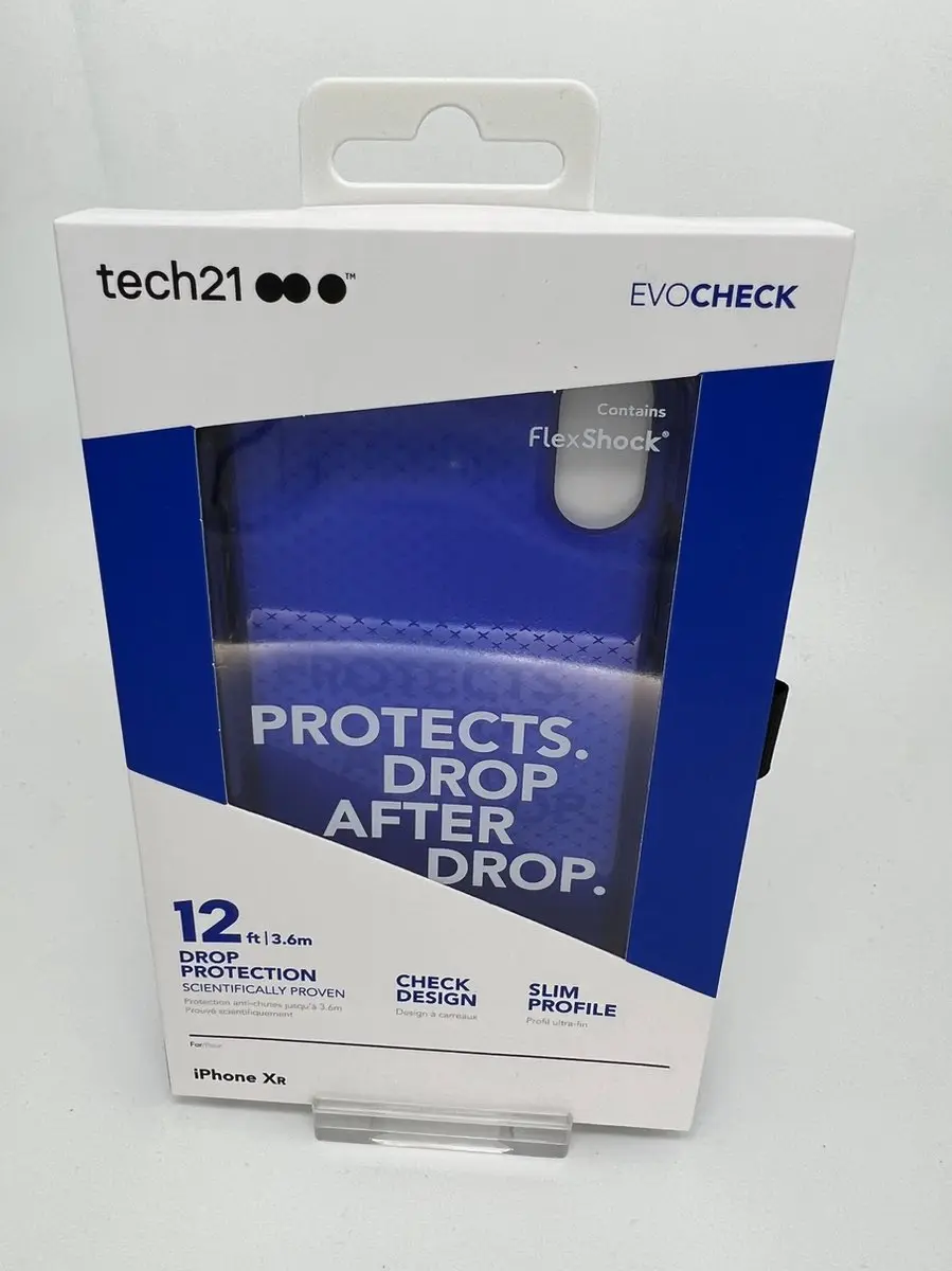 Tech21 EvoCheck Flex Shock iPhone XR Backcover - Blauw