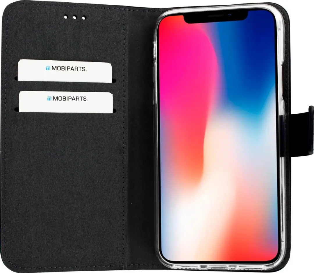 Mobiparts Premium Wallet TPU iPhone X/Xs MP-63198 - Zwart - afbeelding 6 van 6