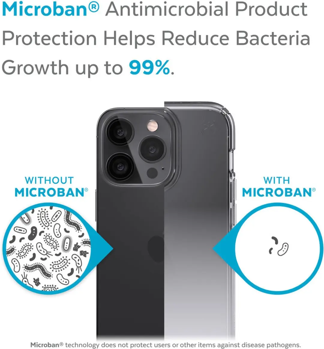 Speck Presidio Perfect Clear Hoesje iPhone 13 Pro 141718-9121 - Transparant Wit