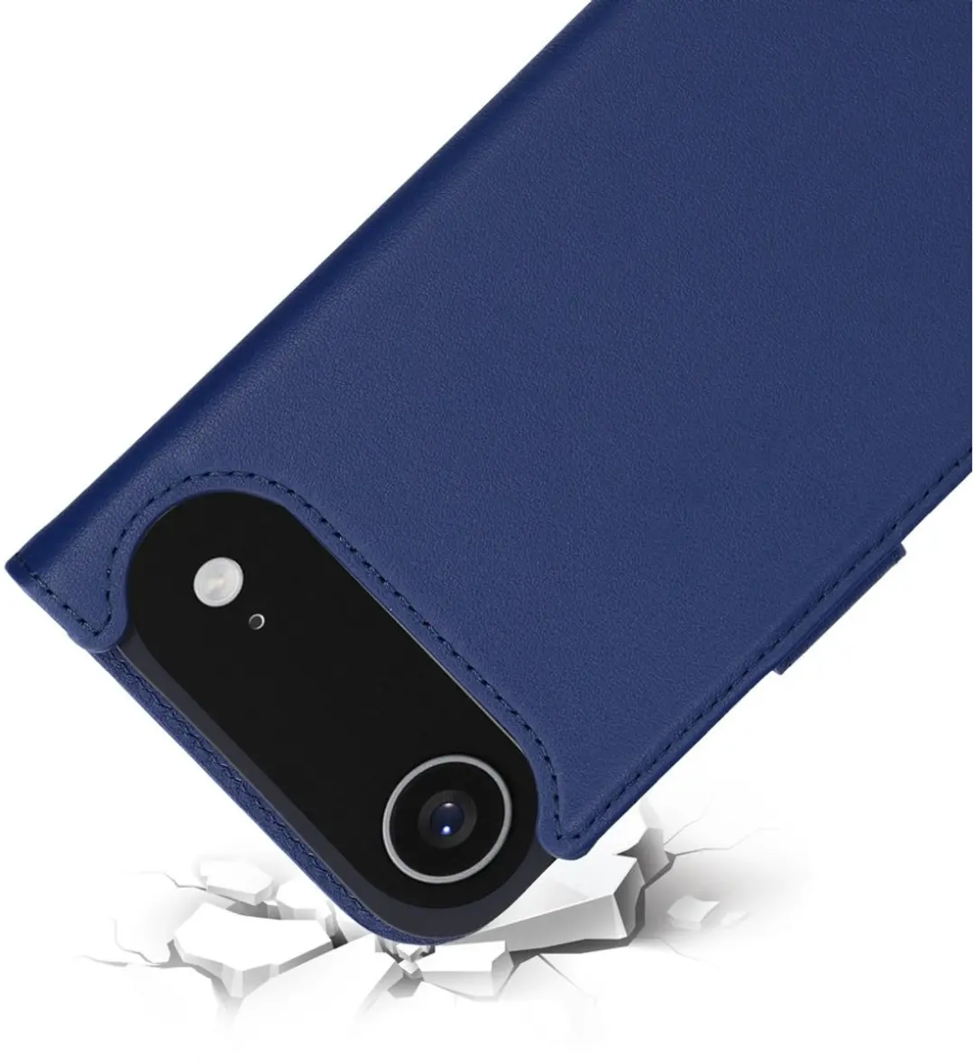 Mobiparts MP-130612 MagSafe Portemonnee - Echt Leer Blauw